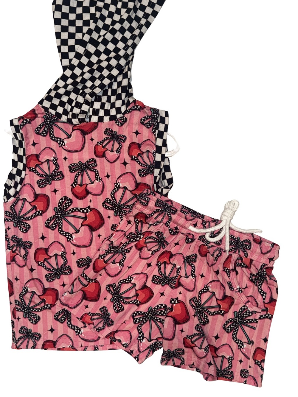 Cherry & Checks Bamboo Daywear Set Size 2T